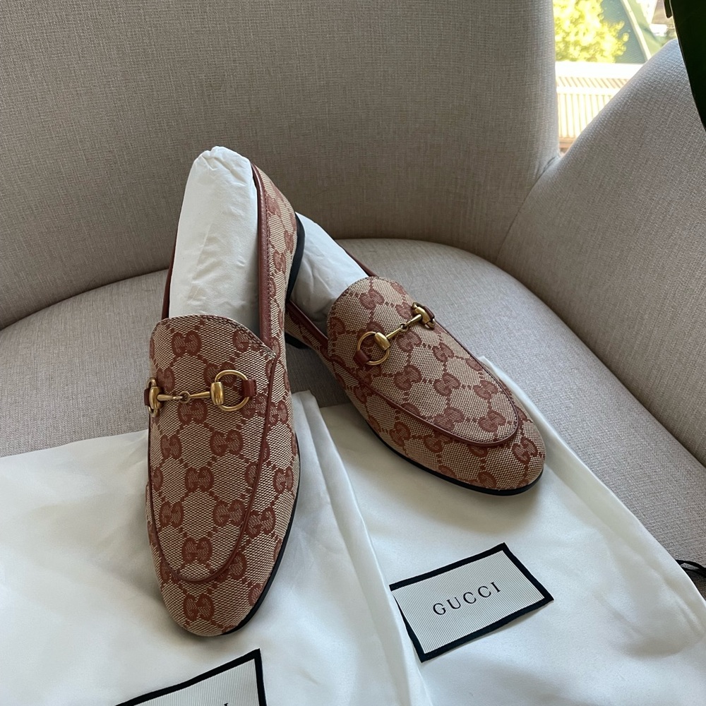 Gucci Jordan Loafers GG Print NEW